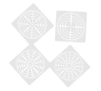 CLISPEED 4pcs Compact Mandala Dot Stencils DIY Wall Painting Templates Medium Segment Decorative Patterns for Creative Home Decor and Craft Supplies