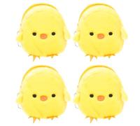 CLISPEED 4Pcs Cute Small Yellow Chicken Coin Purses Plush Chick Shaped Wallets Cartoon Change Bags Easter Decoration Accessories Random Color Random Color