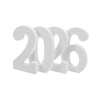 CLISPEED 4pcs Digital Wooden Ornaments Home Decor Graduation Table Decorations Number Wall Decoration Picture Props Wooden Crafts Wood Number for Crafts White