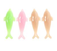 CLISPEED 4pcs Dolphin-shaped Manicure Nail Brushes for Fingernail Dust Removal Small Nail Surface Cleaning Tool Set for Professional Art and Hand Care Random Color