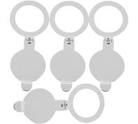 CLISPEED 4pcs Door Peephole Cover Decorative Copper Privacy Cover Sturdy Replacement with Beautiful Shape and Silver Finish for Apartment Essentials