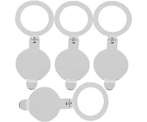 CLISPEED 4pcs Door Peephole Cover Decorative Copper Privacy Cover Sturdy Replacement with Beautiful Shape and Silver Finish for Apartment Essentials