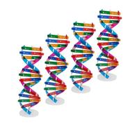 CLISPEED 4pcs Double Helix Genes Model DIY Human Dna Structure Kit Precise Biological Teaching Tool for Interactive Science Learning Educational Material for Classroom and Family Use