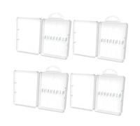CLISPEED 4Pcs Electric Toothbrush Head Travel Case Portable Brush Head Holder Compatible with Compact Lightweight Storage Box for Travel Business Gym Use