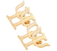 CLISPEED 4pcs Elegant Letter Brooch Pins for Women Psychologists, Alloy Material with Decorative and Versatile Use, Stylish Accessories Suitable for Party Favour and Travel