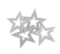 CLISPEED 4pcs Elegant Rhinestone Star Brooch Pin Zinc Alloy Five-pointed Star Lapel Corsage for Women Men Versatile for Suit Jacket Dress Sweater Shawl Secure Fastening for Ceremony Party