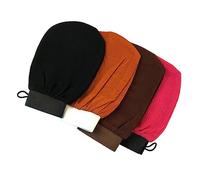 CLISPEED 4pcs Exfoliating Bath Mitts and Shower Gloves Set Single-layer Coarse Grit Bath Towel Gloves for Dead Skin Removal for Men and Women in Mixed Colors