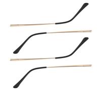 CLISPEED 4pcs Eyeglass Temple Replacement Arms Double Tooth Spectacle Legs | Wear-resistant Polished Finish, Prevents Loosening, Suitable for Metal Frames, Leisure Use and On-the-go Repairs