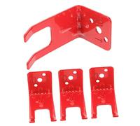 CLISPEED 4Pcs Fire Extinguisher Bracket Heavy Duty Wall Mount Hooks Red Fire Safety Holder for Home Office Commercial Use
