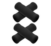 CLISPEED 4pcs Foam Cane Replacement Hand Grip Soft Comfortable Crutch Handle Padding Easy Installation Black Walking Aid Accessories