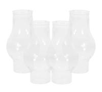 CLISPEED 4pcs Glass Oil Light Shades Retro Kerosene Lamp Accessories Windproof and Easy to Install Replacement Globes for Lamps and Kerosene Lights