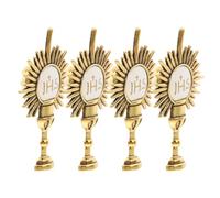 CLISPEED 4pcs Gold Plated Zinc Alloy Religious Lapel Pins Holy Chalice Brooches for First Communion Daily Wear Collectible Accessories