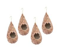 CLISPEED 4pcs Hanging Artificial Bird Nest for Bird Breeding Balcony and Patio Use Woven Hanging Nest Suitable for Wild