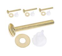 CLISPEED 4pcs Heavy Duty Toilet Seat Bolt Kit with Rubber Seal Rings Metal Fastener Screws and Nuts for Secure Top Mount Toilet Seat Fixings Replacement Bathroom Hardware