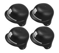 CLISPEED 4pcs Helmet Black Bobby Helmet Role Play Costume Accessory for Boys Halloween Party Pretend Play Cap for Responsibility and Adventure