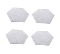 CLISPEED 4pcs Hexagon Acoustic Panels Soundproof Wall Pads Felt Sound Insulation Material Silver Grey for Home Office Ktv