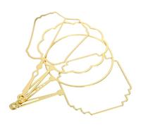CLISPEED 4pcs Hollow Metal Bookmarks Fan Shaped with Elegant Golden Finish, Comfortable and Sl eel, for Creative Projects and Book Reading