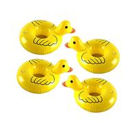 CLISPEED 4Pcs Inflatable Cartoon Water Cup Holders Fun Floating Drink Holders for Pool Beach Parties Unique Animal Shape Design Easy to Inflate Use for Tropical Themed Events