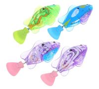 CLISPEED 4Pcs Kitten Fish Interactive Swimming Electric Fish with LED Lights Safe and Durable Cat Plaything for Outdoor Fun and Exercise Reduces Loneliness and Builds Bonding