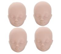 CLISPEED 4pcs Makeup Practice Mannequin Heads for Doll Replacement Smooth Polished Surface for Skill Training and Creative Craft Making Supplies Suitable for Various Doll and Makeup Artists