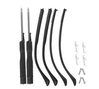 CLISPEED 4pcs Metal Eyeglasses Frame Temple Arms Replacement Kit with Nose Pads Sturdy Design Compatible with Various Glasses Styles