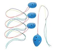 CLISPEED 4Pcs Mini Ocarina for Beginner Musical Instrument Ergonomic Design with Smooth Surface Easy to Play Practice Ocarinas for Music Learners Random Color