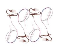 CLISPEED 4pcs Miniature Wall Lamp Models for Dollhouse and Sand Table Decor Realistic Mini House Light Adornments in Antique Bronze with White LED DIY Mini House Accessories for Living