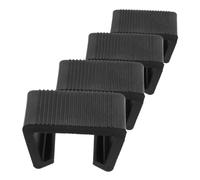 CLISPEED 4pcs Outdoor Furniture Clips for Patio Sectional Sofa Black Striped Fasteners with Secure Grooves Slip Backyard Rattan Chair Connectors Reusable and Wear Resistant