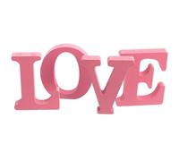 CLISPEED 4pcs Pink Synthetic Material Love Ornament Letters Decoration for Weddings and Proposing Marriage, Lightweight and Practical Romantic Valentine’s Day Desktop Ornaments