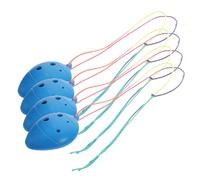 CLISPEED 4Pcs Plastic Ocarina Instrument for Beginner Music Learners Blue Mini Ocarinas Ergonomic Design Soothing Tone Quality Practice Musical Gift Random Color