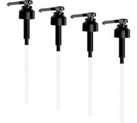 CLISPEED 4pcs Plastic Sauce Bottle Pump Dispensers for Oil Pots with Replaceable Nozzles, Kitchen Bottle Squeeze Pumps Suitable for Home Use and Easy Attachment