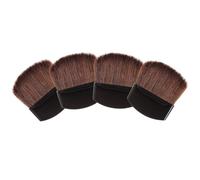CLISPEED 4pcs Powder Brush Set for Makeup with Smooth Handle and Horsehair Bristles, Black Plastic Handle, for Applying Nose Shadow and Pressed Or Loose Powder, for Women Makeup