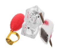 CLISPEED 4pcs Prank Kit Water Squirt Ring Bloody Finger Trick Nails Ice Cube Bugs for Halloween Carnival April Fool's Day Fun