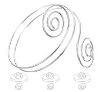 CLISPEED 4pcs Punk Metal Bracelet Arm Cuff Jewelry Adjustable Upper Arm Cuff for Women Men Spiral Metal Armlet