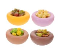 CLISPEED 4pcs Realistic Chinese Steamed Bun Fake Food Bread Model Miniature Food Decor for Photography Home Kitchen Display Role Play Educational