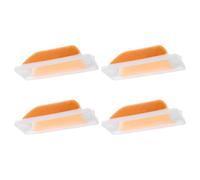 CLISPEED 4pcs Rectangular Road Emergency Reflector Polycarbonate Plastic Pavement Marker Provides Guidance Improves Visibility for Road Safety in Different Scenarios