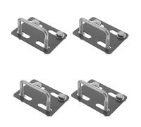 CLISPEED 4pcs Roof Rack Fitting Clamps U-Bracket Clips for Roof Box and Crossbar Long Term Scenarios Secure Attachment Corrosion Resistant Steel Mounting Fitting Kit