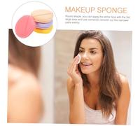 CLISPEED 4pcs Round Makeup Sponges for Face Foundation Multi-purpose Powder Puff Thickened Dual-sided Beauty Sponge for Wet and Dry Use Portable Reusable Cosmetic Tools for Home and Travel