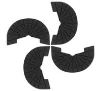 CLISPEED 4pcs Rubber Heel Pads Non-Slip Shoe Sole Protector for Boots and Sneakers, 4mm Thick Self-Adhesive Heel Repair Pads with Skid Resistance and Easy Maintenance for Outdoor Activities