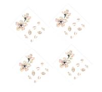 CLISPEED 4pcs Sakura Cherry Blossom Guitar Pickguard Stickers PVC Protective Scratch-resistant Film for Acoustic Electric Guitar and Ukulele Fretboard Decoration