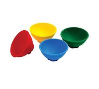 CLISPEED 4pcs Silicone Bowls Mini Drop Resistant Rice Bowls for Food Grade Safe Easy to Clean Yellow Green Blue for Serving