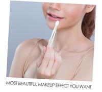 CLISPEED 4pcs Silicone Lip Brush Dual Ended with Protective Caps Soft Makeup Applicators for Lips and Eyes Portable for Travel and Daily Touchups