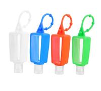 CLISPEED 4pcs Silicone Sleeve Travel Bottles 30ml Leak-proof Hand Liquid Containers Portable Refillable Toiletry Bottles for Travel and Daily Use Random Color