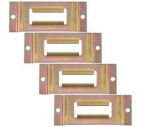 CLISPEED 4pcs Single Channel E Track Truck Replacing Fastening Straps Anchor Steel Zinc Optimized Space Utilization Supports Heavy Cargo Van Shipping Cargo Tie-down Rail Accessories