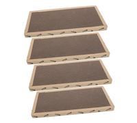 CLISPEED 4pcs Sisal Cat Scratching Pads Flat Claws Scratch Boards for Indoor Cats Furniture Protector Couch Sofa Carpet Anti-slip Non-shred Maintenance Mat