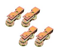 CLISPEED 4pcs Sliding Door Rollers Sliding Door Fittings Replacement Glass Door Wheel Glass Wheels for Patio Pulley Golden Galvanized Iron