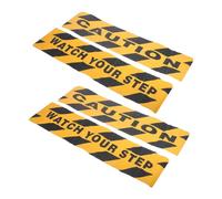 CLISPEED 4pcs Slip Floor Tape PVC Abrasive Treads with Strong Adhesive Non Slip Stair Warning Stickers for Outdoor Steps and Walkways Safety Warning Decals for Heavy Foot Traffic