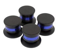 CLISPEED 4pcs Speaker Vibration Absorber Pads for CD and Dvd Players with High Damping Rubber and Aluminium Alloy Material, Weight Capacity 100kg, Sound Isolation Feet for Home Audio
