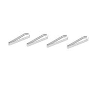 CLISPEED 4pcs Stainless Steel Fish Bone Tweezers Flat and Slanted Tips Kitchen Food Tweezers for Precise Bone Removal Home and Restaurant Use Dishwasher Safe