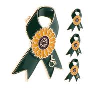 CLISPEED 4pcs Sunflower Ribbon Lapel Pin Badge Disability Awareness Brooch for Charity Events Volunteer Activities Fundraisers Souvenir for Supporting Disabled Community